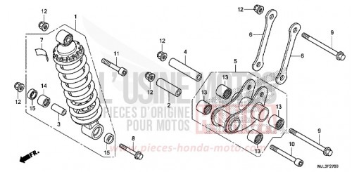 KISSEN, HINTEN NC700XDE de 2014